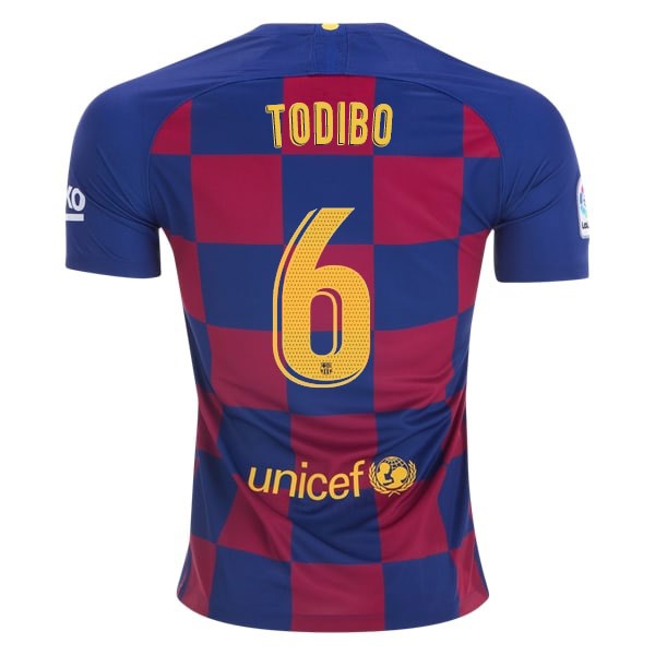 Camiseta Barcelona NO.6 Todibo Primera equipo 2019-20 Azul Rojo